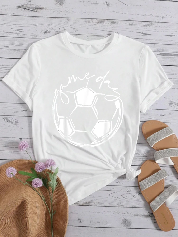 Женская футболка с коротким рукавом принтом