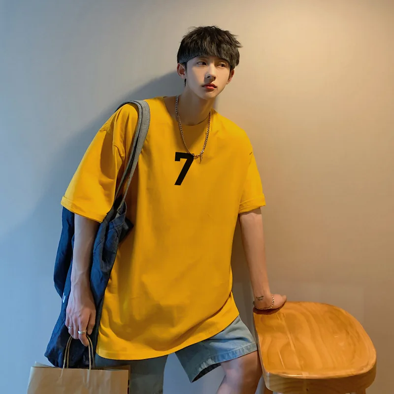 TRSYPHXM 2024 новая американская ретро темно-синяя футболка с маленьким воротником и