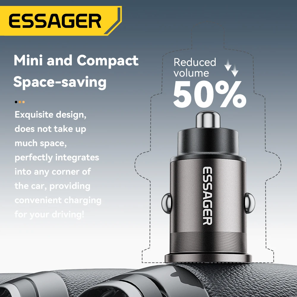 Фото Автомобильное зарядное устройство Essager 45 Вт PD QC 3.0 PPS USB Type C Быстрая зарядка для iPhone 16 15 14 13 Samsung Xiaomi Huawei Зарядное устройство для мобильного телефона №5