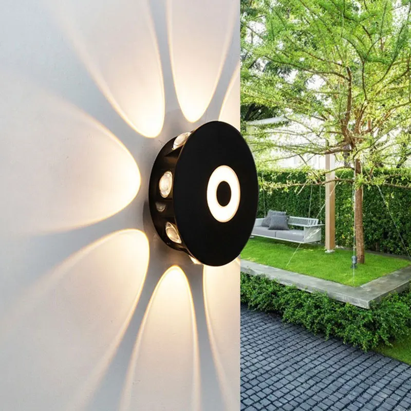 

Светодиодный настенный светильник, алюминиевая водонепроницаемая лампа для внутреннего и наружного освещения, прикроватная лампа для спальни, Креативный светодиодный садовый светильник для крыльца, IP65, 4/6/8 Вт