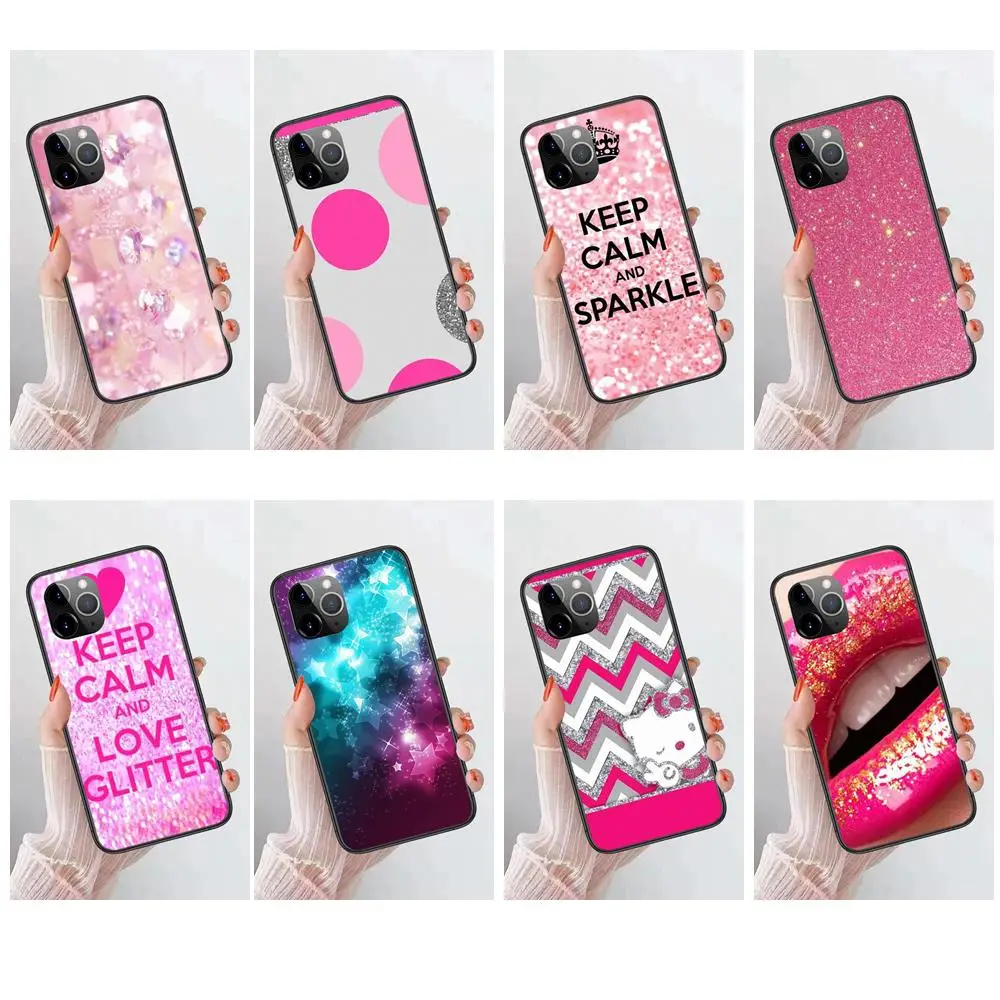 

Cell Phone Cover Sparkle Glitter Love Pink For Huawei P50 P40 P30 P20 P10 Lite E Plus Pro P Smart Z 2019 2020 2021 Economical