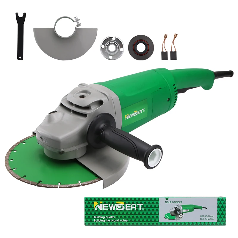 Высокоэффективная угловая шлифовальная машина NewBeat, 7 дюймов, 9 дюймов, Φ, 2500 Вт, 6500 об/мин, обновленная модель электроинструментов