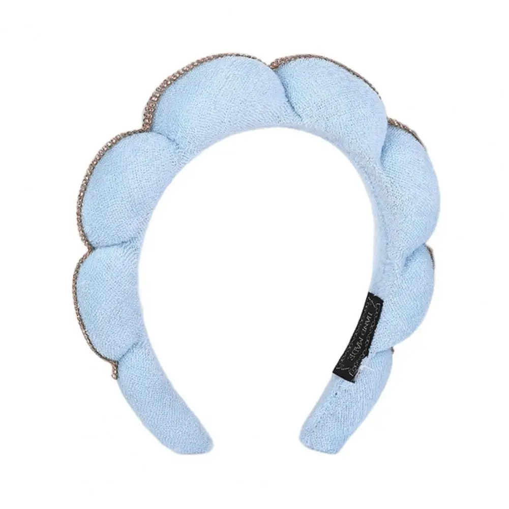 

Headband Water Absorption Highly Elastic Strong Grip Drop-resistance Anti-slip Twisted Design Thickened Fluffy Head Band