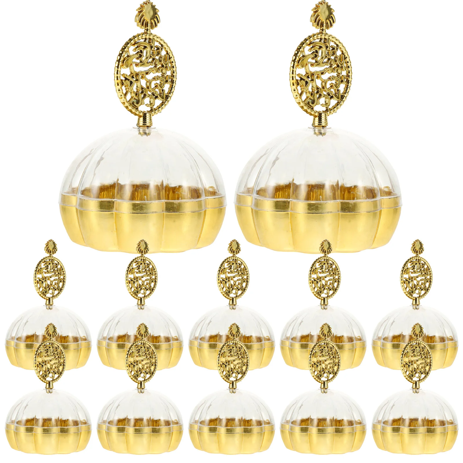 

12 Pcs Gold Decor Unique Style Candy Containers Small Containers Party Favor Plastic Bridesmaid