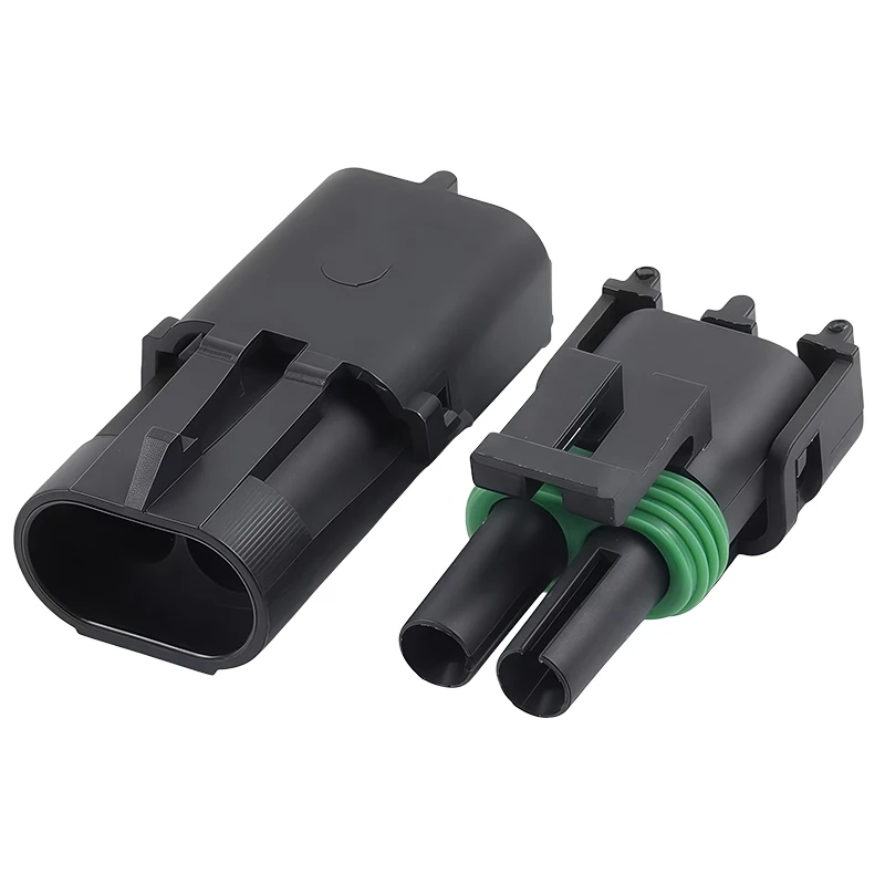 Фото 2-контактный водонепроницаемый разъем GM Automotive Weather Pack 2,5 мм, штекер и гнездо DJ3021Y-2.5-11/21 для GM №5