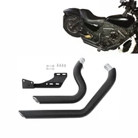 Motorcycle Staggered Shortshots Exhaust Pipes For Harley Sportster XL Iron 883 1200 Seventy Two 2004-2013 2012 2011 Black chrome