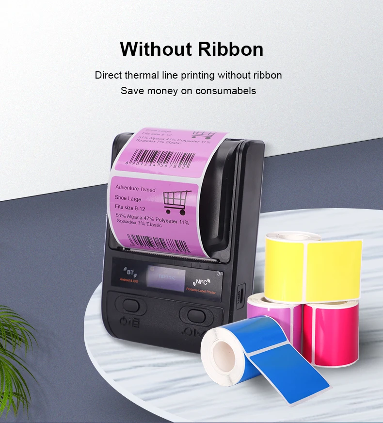 Innifun Customized Thermal Label Stickers Waterproof Scratch Resistent for YLF23/YLF30 Printer