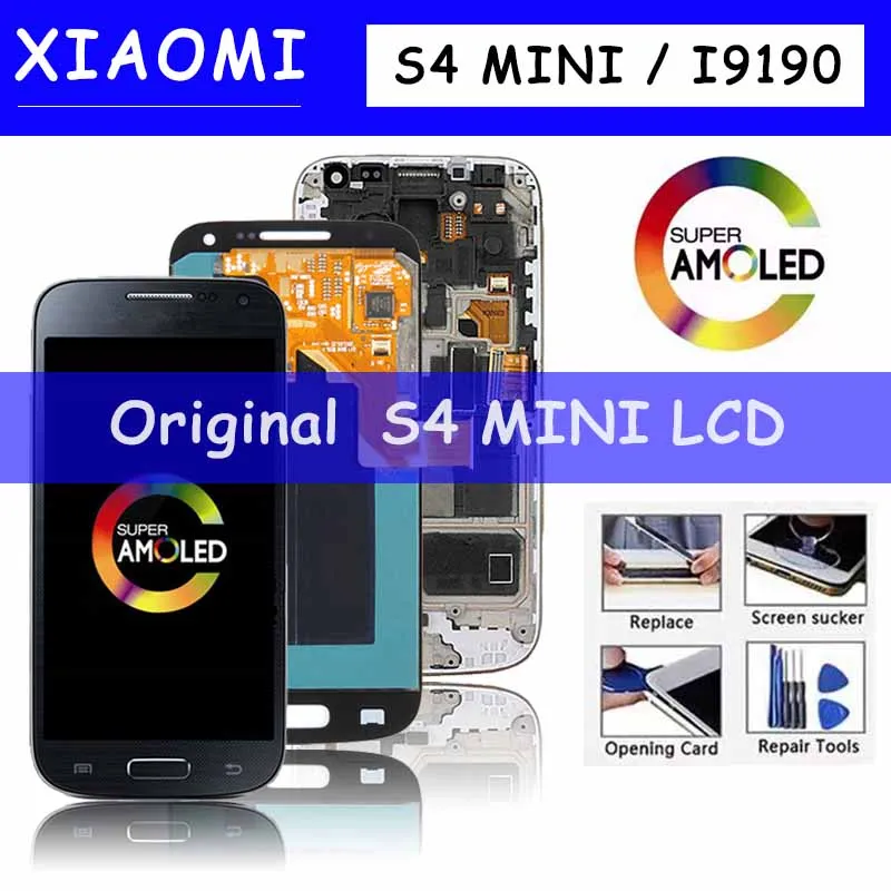 ЖК-дисплей для SAMSUNG S4 Mini дисплей Samsung Galaxy mini I9190 GT i9192 i9195 ЖК-дигитайзер сенсорный