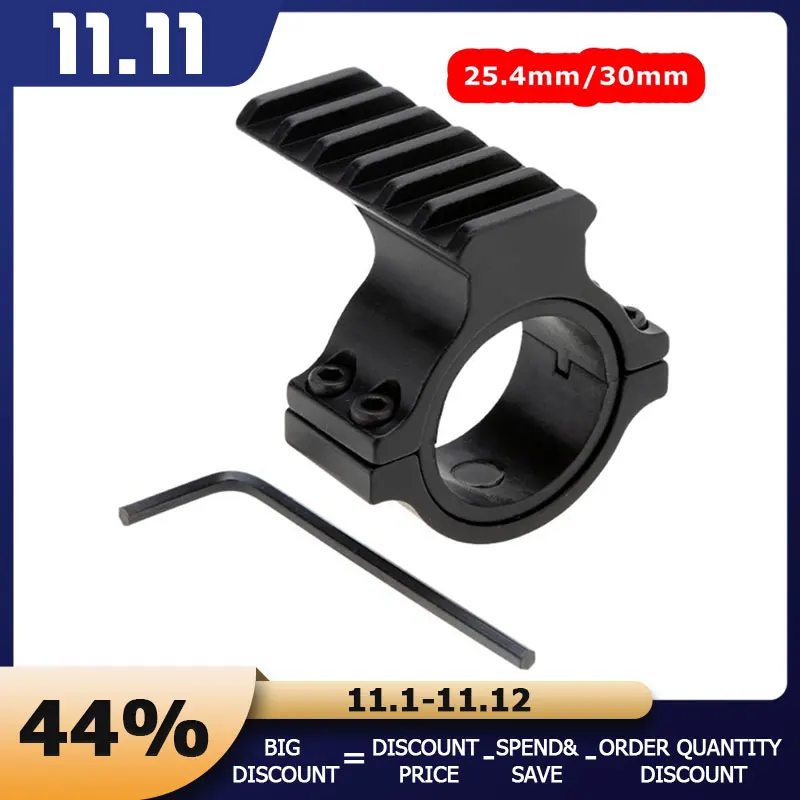 

Тактическое алюминиевое кольцо для прицела 25,4 мм 30 мм 5 слотов QD адаптер для крепления фонарика 20 мм планка Вивера Пикатинни Охотничьи аксес...