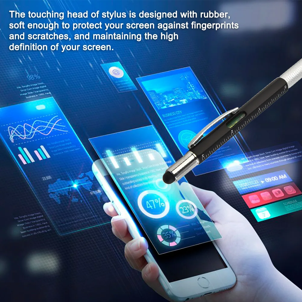 

Cm Ruler Inch Ruler Metal Touch Screen Stylus A Flathead Screwdriver A Screwdriver For Business High Sensitivity