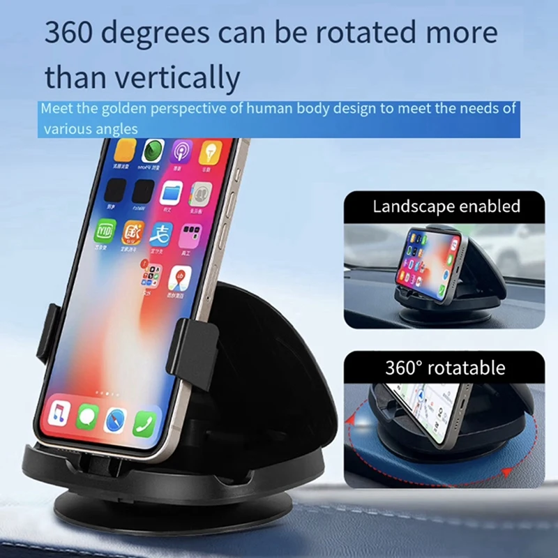 Автомобильный держатель телефона вращающийся на 360 градусов для коврик