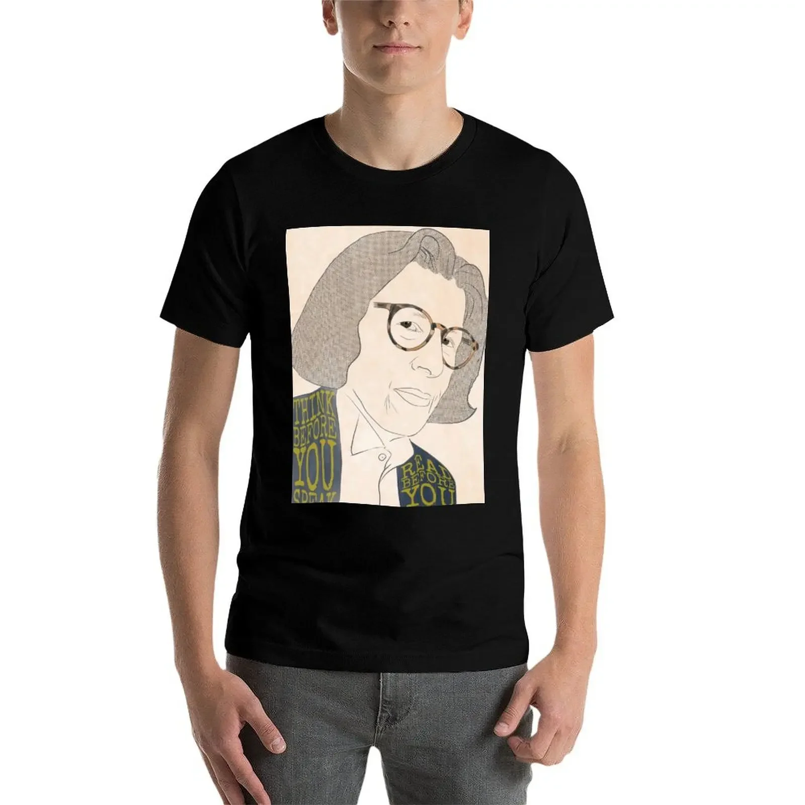 Футболка Fran Lebowitz - Think Before You Speak футболка большого размера однотонная с рисунком