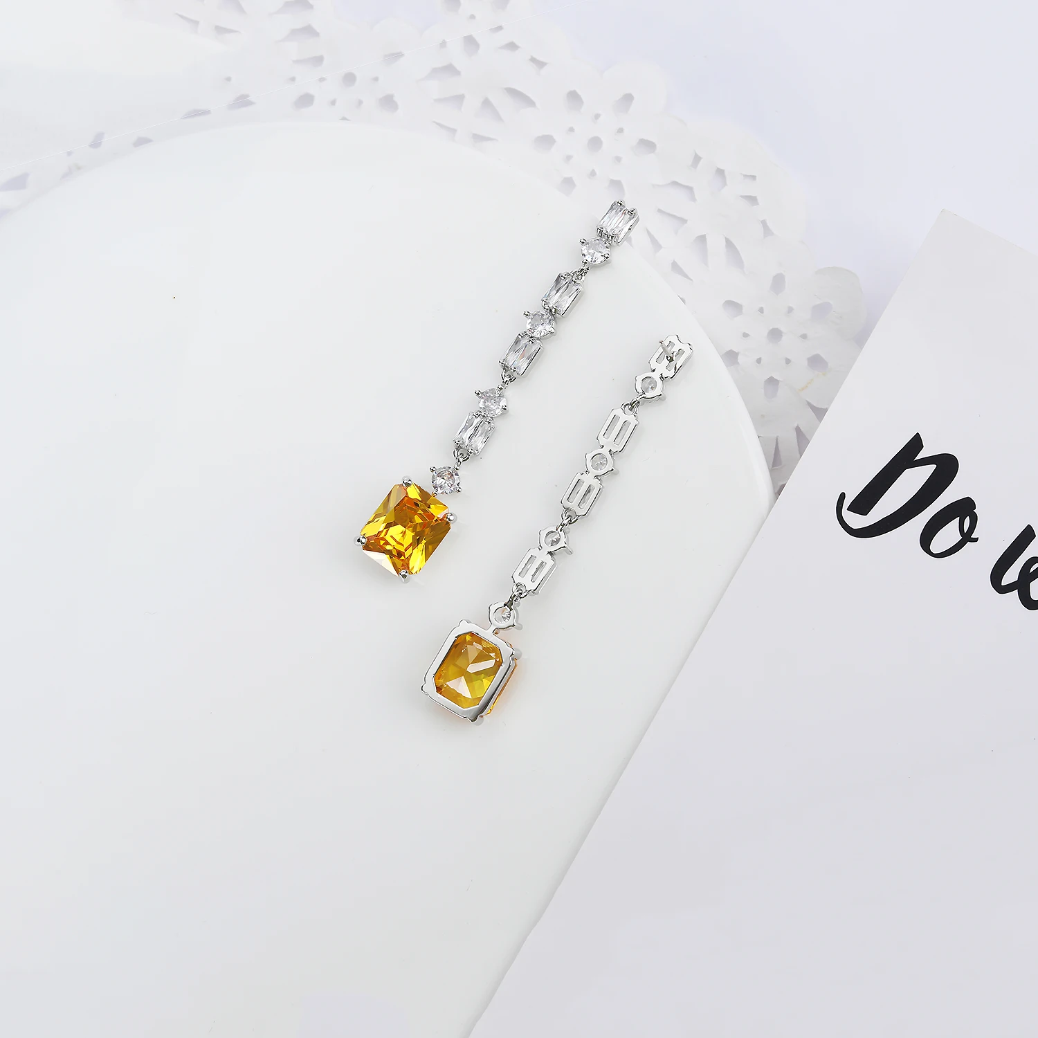 Длинные серьги-подвески для свадьбы фотообои невесты женские подарочные