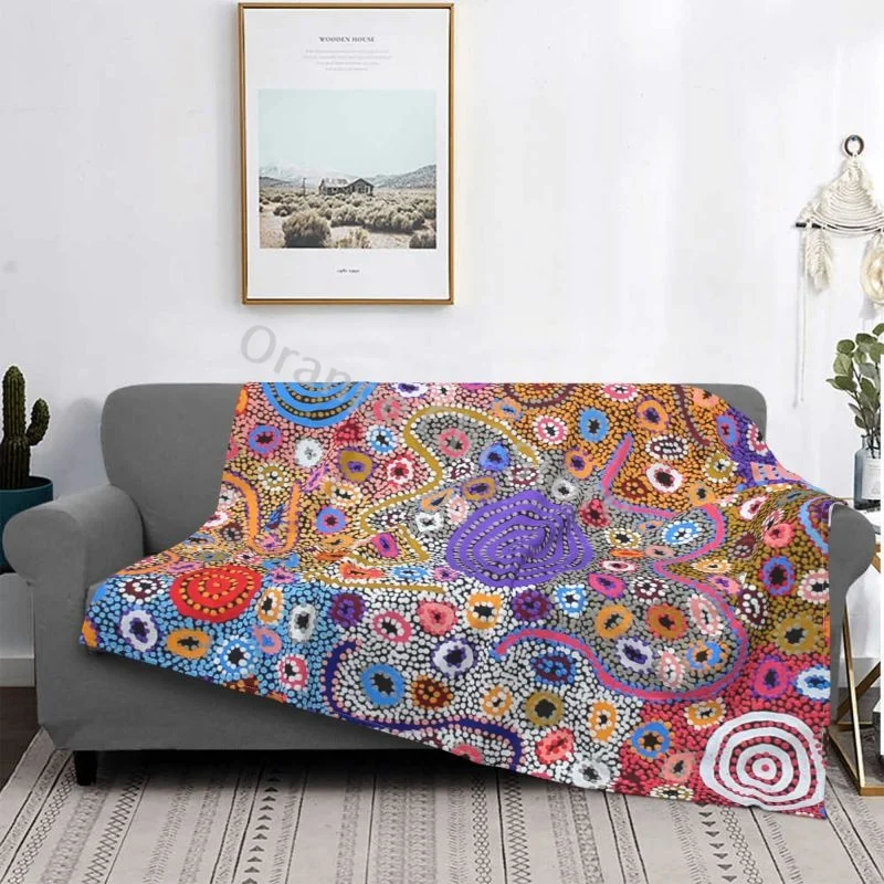 

Aboriginal Multifunctional Warm Flannel Blanket Bed Sofa Personalized Super Soft Warm Bed Cover