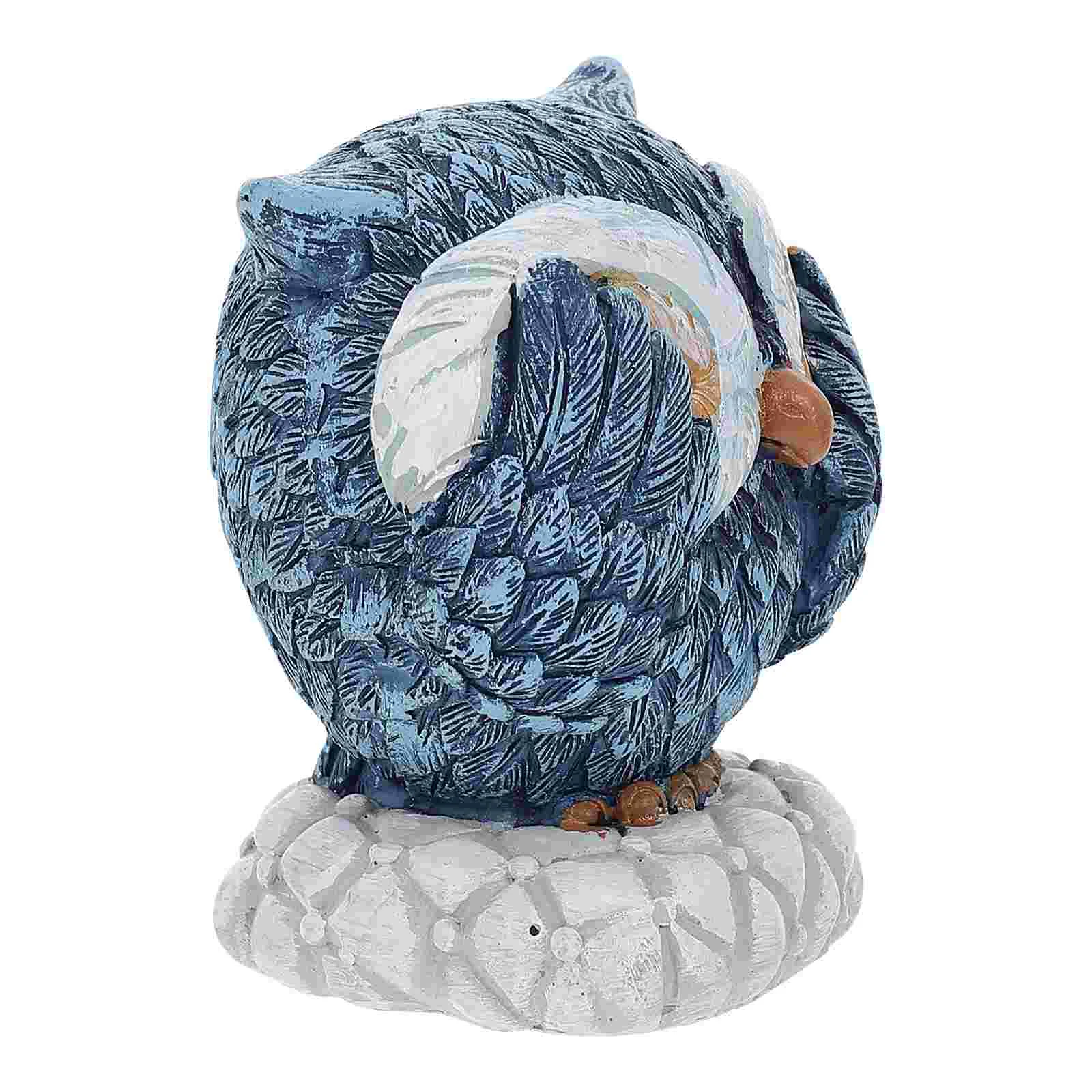 

1Pc Unique Owl Adornment Exquisite Decoration Creative Bird Scene Ornament