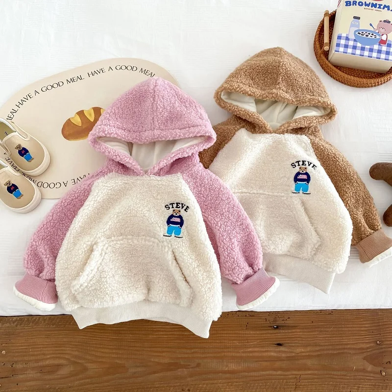 

Детская флисовая толстовка с капюшоном, на возраст 0-5 лет