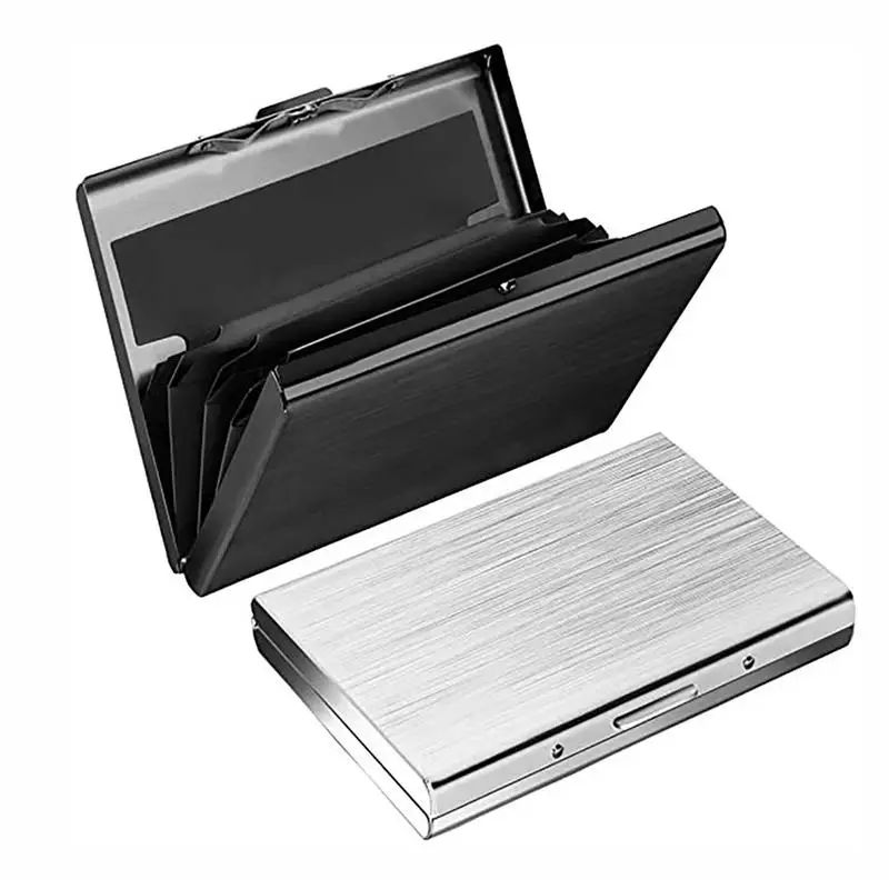 

RFID Blocking Card Holder Aluminum Alloy RFID Blocking Card Holder Anti-magnetic Hard Case Holder For Men Women