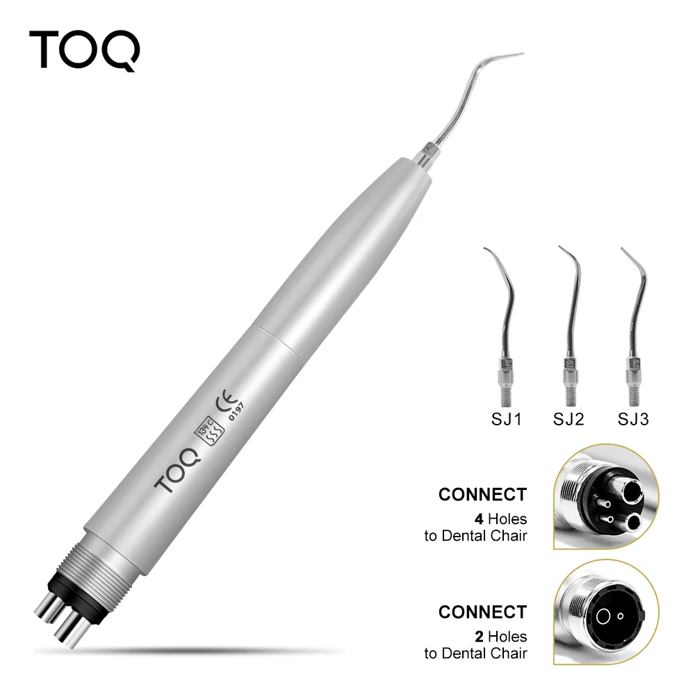 

Dental Air Scaler Handpiece Activation Irrigation Perio Scaling Tip With SJ1 SJ2 SJ3 Tooth Cleaner 2/4 Holes