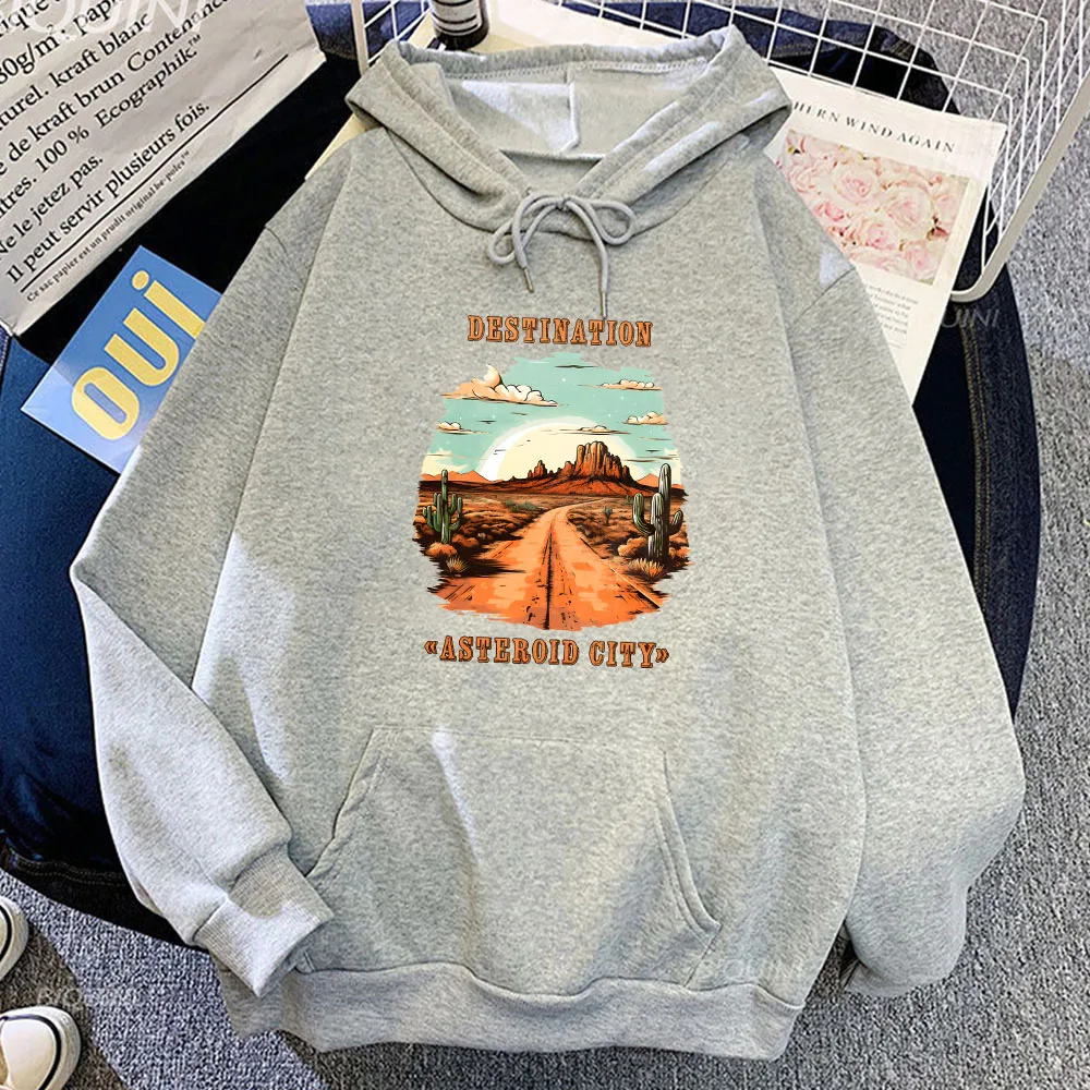 

Asteroid City Graphic Hoodies Prevalent Male Vintage Clothing Autumn Fleece Sweatshirt Casual Men/women Pullovers Regular Tops