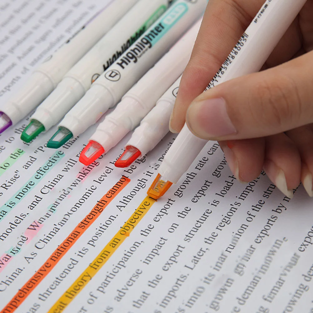 Маркеры Midliner для письма Двусторонние двойные кончики Красочный пластик