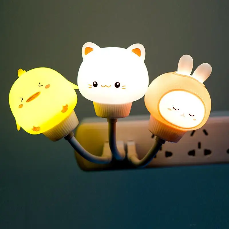 

Kids USB LED Night Lamp Baby Rabbit Bear Duck Cat Remote Control Night Light Bedroom Decor Kid Gift