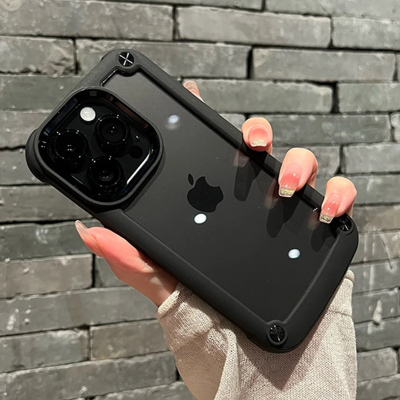 Утолщенный защитный чехол для телефона iPhone 13 14 15 16 Pro Max акриловый жесткий бампер