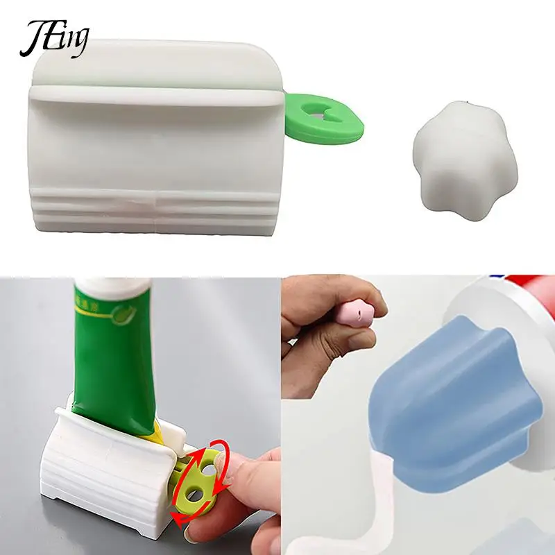 

Silicone Toothpaste Cap Toothpaste Seat Holder Stand Rolling Tube Toothpaste Squeezer Facial Cleanser Dispenser Press