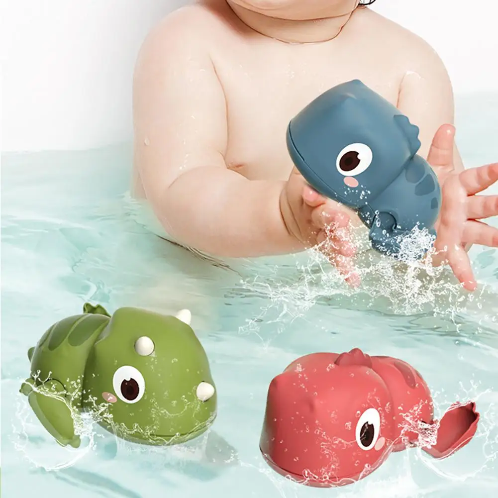 

Baby Bathroom Bath Toys Cute Cartoon Dinosaur Floating Wind Up Water Swimming Toys For Children Gifts