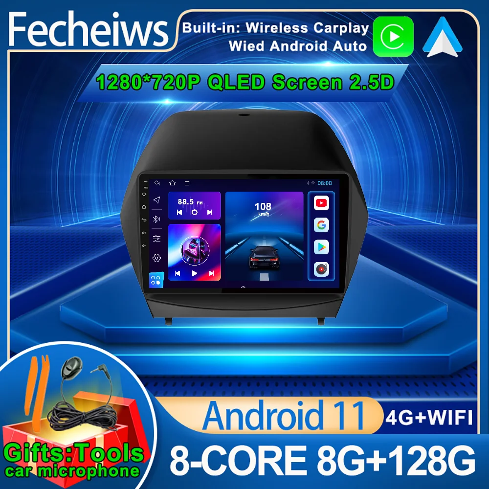 Мультимедийная магнитола для Hyundai Tucson 2 IX35 2009-2015 9 дюймов Android 11 |