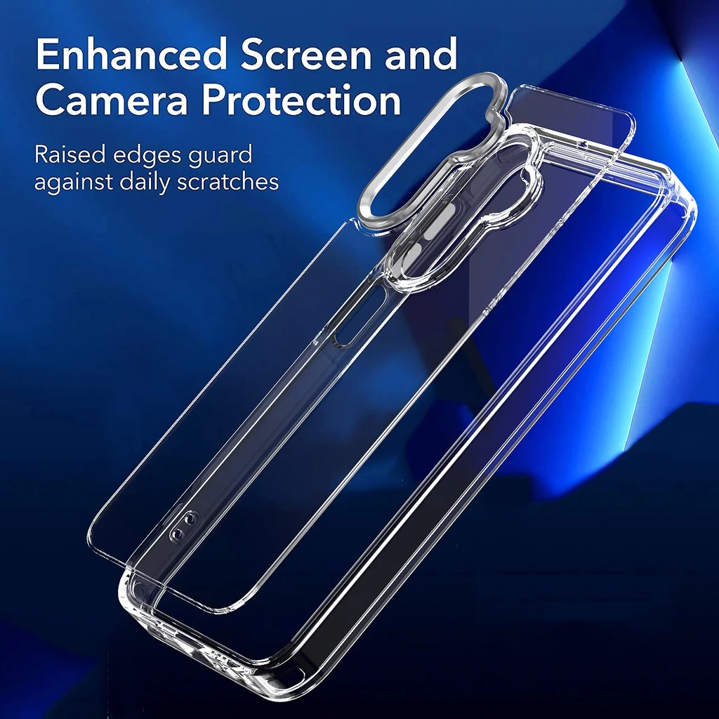 Прозрачный чехол с технологией амортизации для Samsung Galaxy S24 23 22 FE Plus Ultra A54 A34 A14 A25 A24