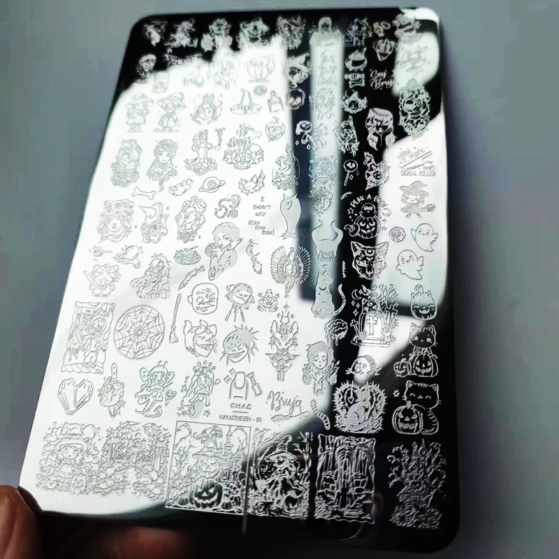 Рождественская пластина для стемпинга ногтей зимний дизайн искусство