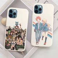 anime fairy tail phone case for iphone 11 12 13 mini pro xs max 8 7 6 6s plus x xr solid candy color case