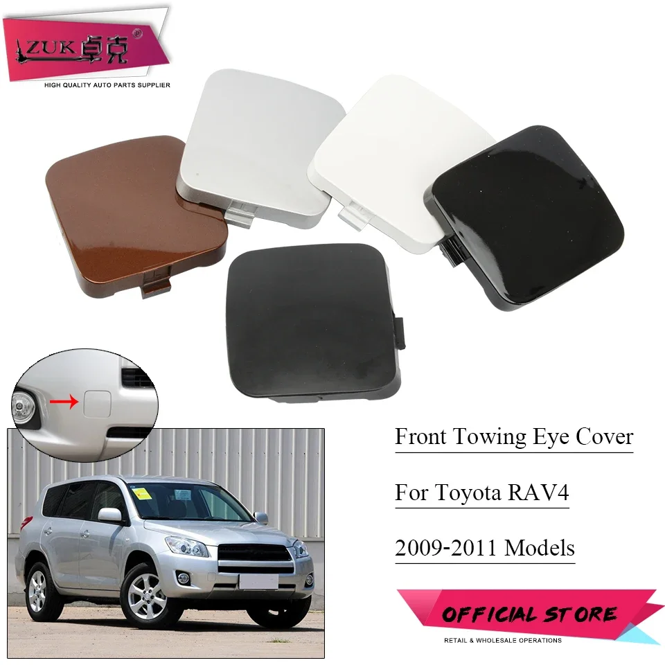 

ZUK для Rav 4 2009-2011, крышка переднего бампера, буксировочного крюка, серебристая, белая, черная, красная, белая, левая и правая для Toyota