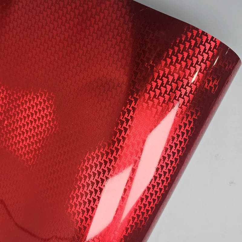 Глянцевая виниловая пленка для автомобиля красная стандартная углеродное