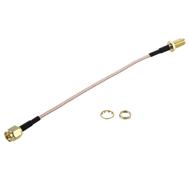 

10X SMA Male To SMA Female Nut Bulkhead Crimp RG316 Coax Cable Jumper Pigtail 15Cm CNIM Hot