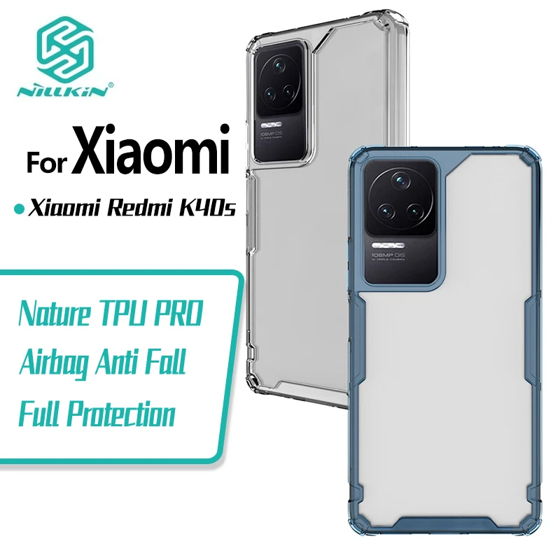 

Nillkin Nature Pro Phone Case For Xiaomi Redmi K40s Luxury Ultra Thin Soft TPU Transparent Airbag Shockproof Back Cover