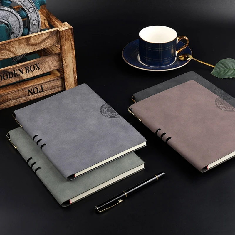 

Leather A5 Agenda Organizer Hardcover Note Book Office School Supply PU Notebook Notepad Diary Business Journal Planner