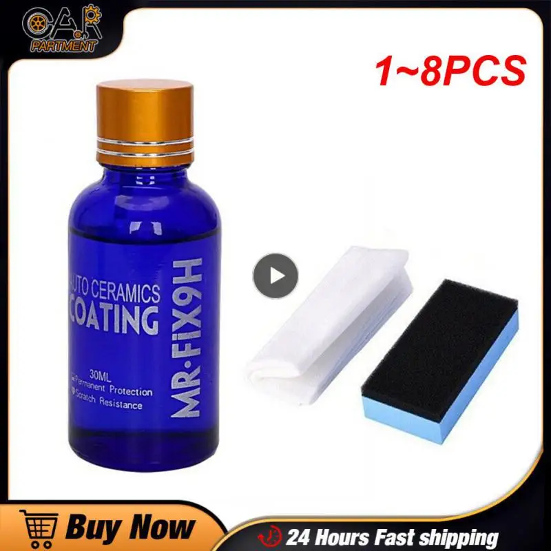 

1~8PCS Car Oxidation Liquid Ceramic Coat Super Hydrophobic Glass Coating Set Polysiloxane And Nano Materials Care Multicolor H9