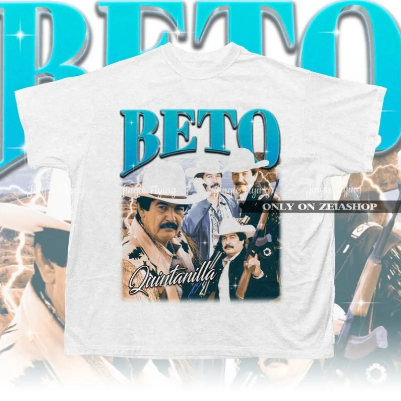Фото Толстовка в стиле ретро Norberto, мексиканская рубашка Corridos, футболка Beto Quintanilla El Mero Leon Del Corrido №3