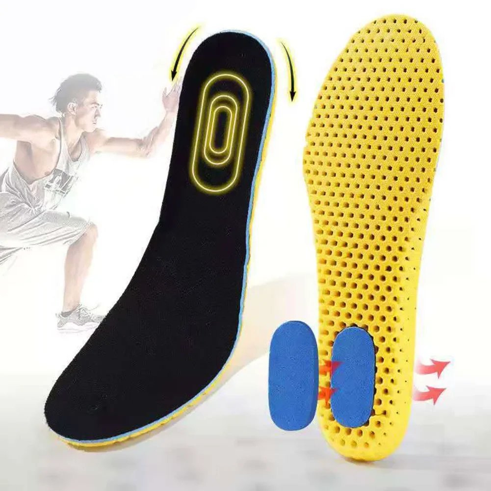 Memory Foam Insoles For Running Shoes Sole Mesh Deodorant Breathable Cushion Running Insoles For Feet Man Women Sport Insole