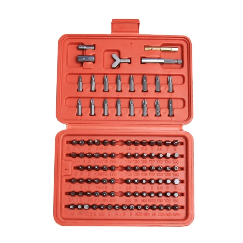 

100pcs Screwdriver Drill Wrench Torx Security Bit Hex Bit Set Hardened Steel