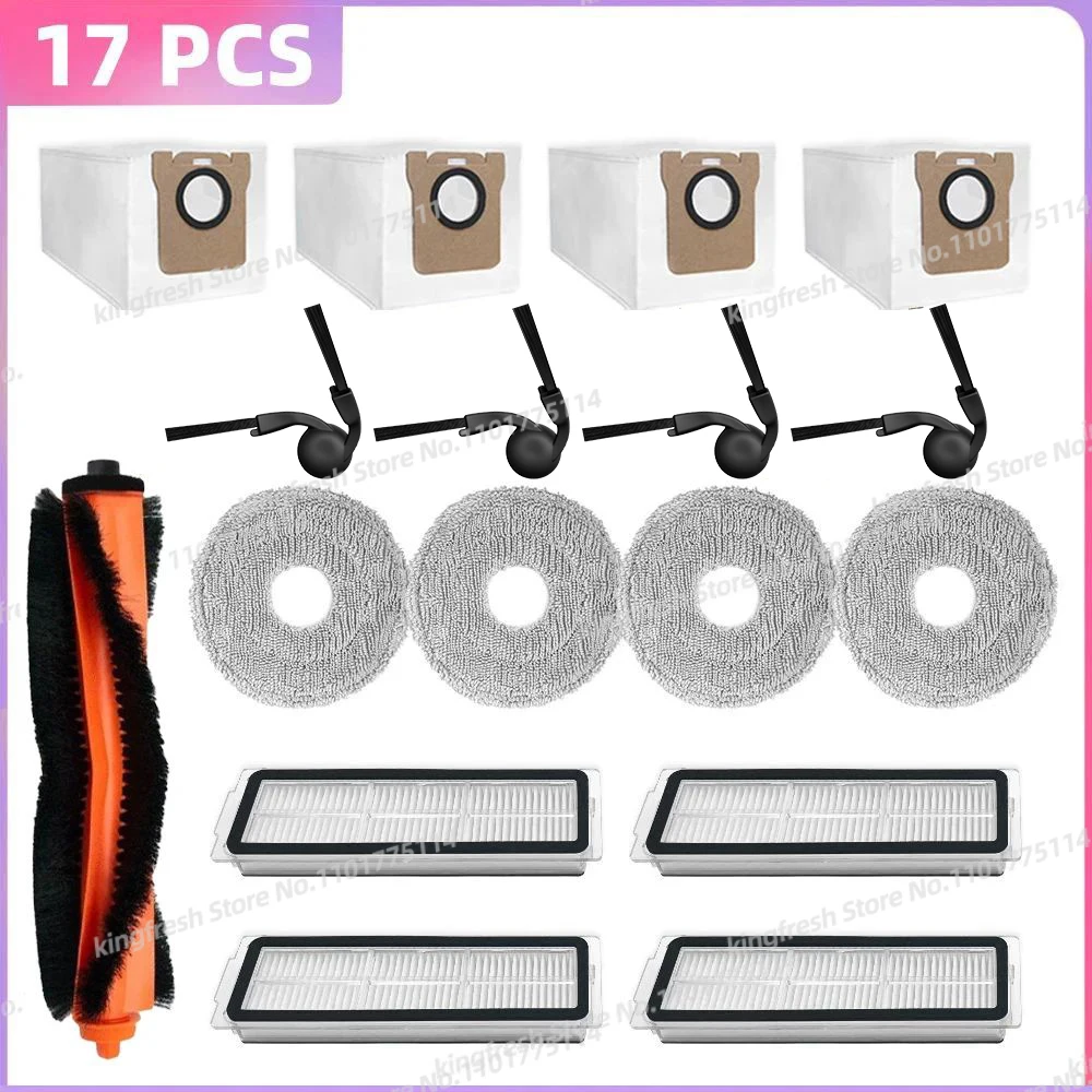 Совместимо с (Xiaomi Mijia 5C / OV42CN) Запчасти для пылесоса Основная и боковая щетка HEPA фильтр Тряпка для мытья Пылесборный мешок Аксессуары