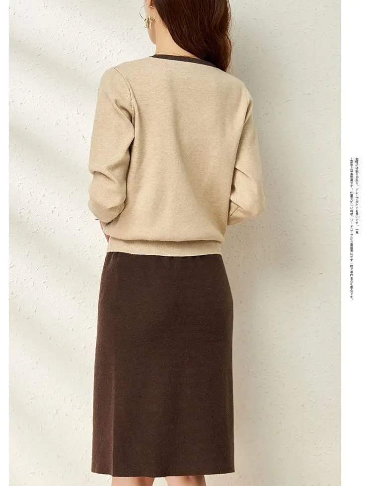 Элегантный вязаный костюм винтажный комплект из 2 предметов женская одежда