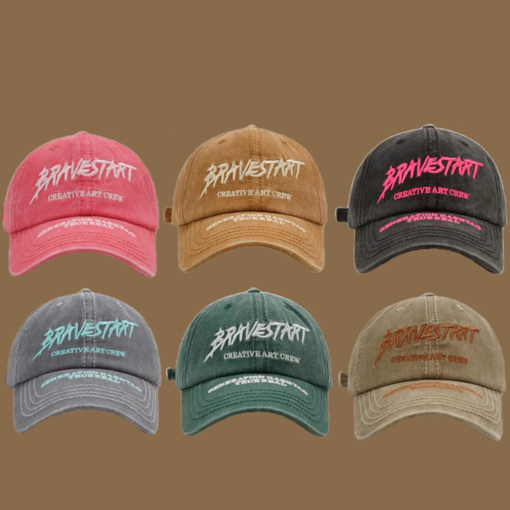 

1Pcs New Cool Couples Spring Summer Street Trend Alphabet Embroidery Washed Soft Top Baseball Cap Female Cap Male Hip Hop Style