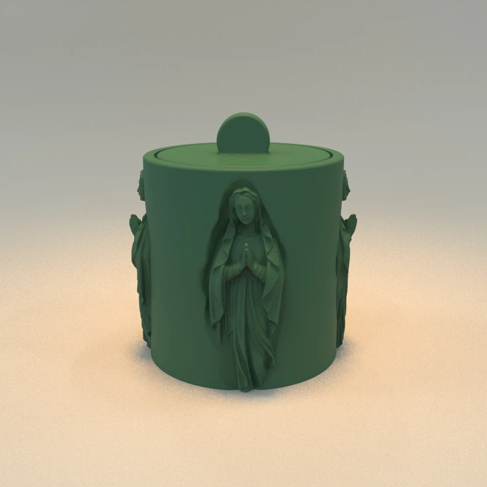 Бетонный воск Европейский рельефный дизайн форма для коробки с крышкой свечей