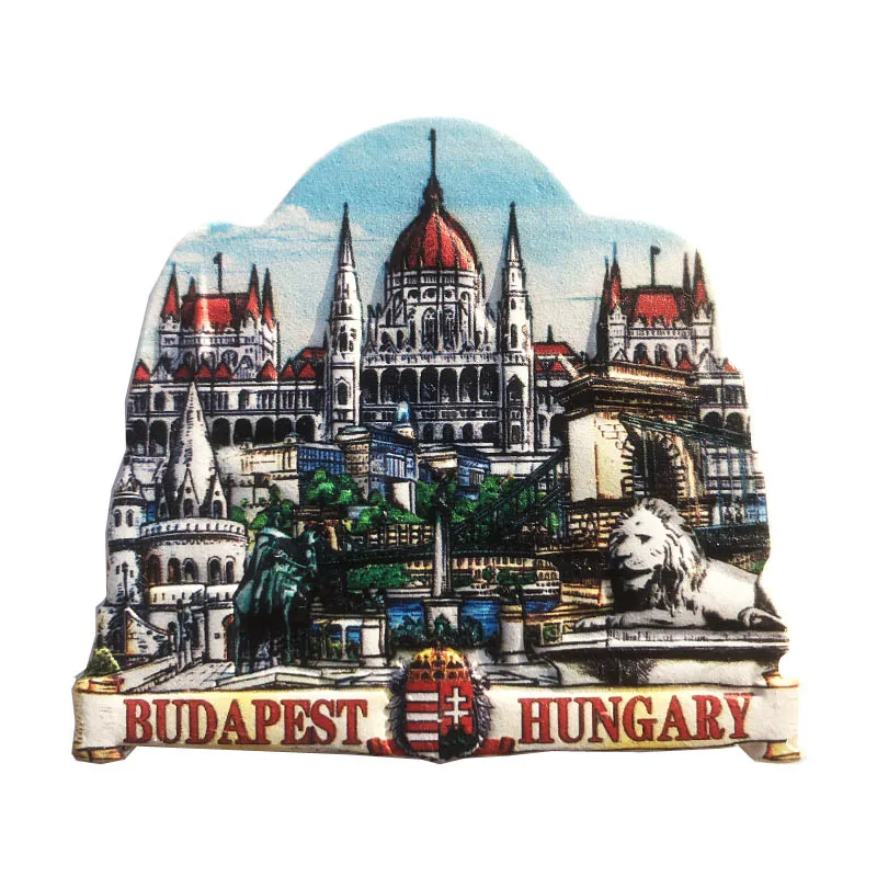 Холодильник сувениры-магниты Будапешт столица Венгрии туристические изделия из