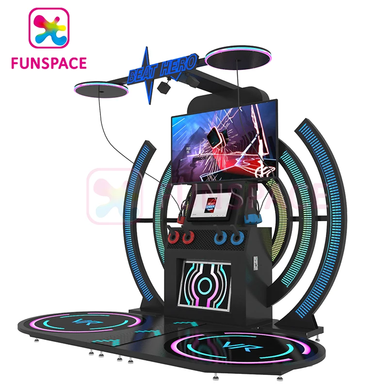 Фото Интерактивный VR-симулятор Funspace с монетоприемником, 9D VR, музыкальными инструментами и танцевальными играми для 2 игроков №2