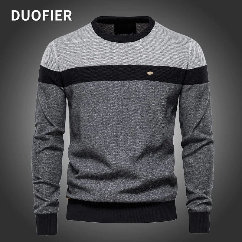 

Новый осенне-зимний мужской свитер с круглым вырезом облегающий вязаный Дизайнерский Модный брендовый роскошный Теплый шерстяной свитер повседневная мужская одежда