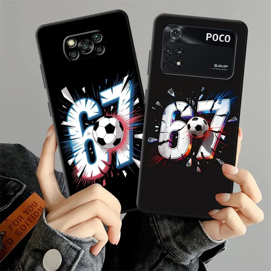 Фото Чехол-накладка для телефона Xiaomi Poco F8 C71 C50 X3 X4 X5 X7 Pro C61 M5 M3 M4 M7 C75 F3 F1 с футбольным номером 67 №1