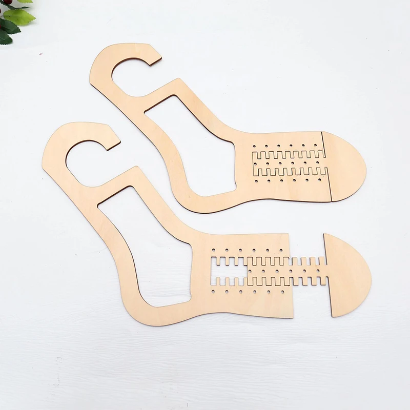 

2pcs/set Wooden Sock Blocker Stretchers Stocking Display Hand Knitting Mold Tool